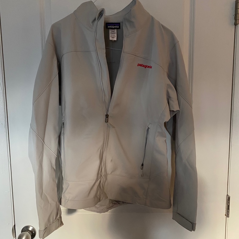 Light Grey Jacket with Hot Pink Emblem